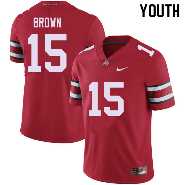 Youth #15 Devin Brown Ohio State Buckeyes College Football Jerseys Sale-Red